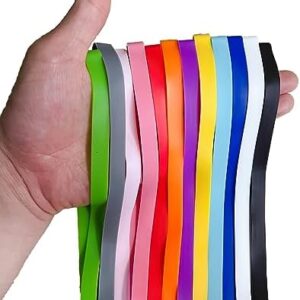 12 Pcs Large Rubber Bands Big Silicone Rubber Bands 12 Different Colors Thick Rubber Bands Large Elastic Wide Rubber Bands Office Supplies Heavy Duty Wrapping Bands Stretchy Jumbo Assorted Color Rubber Bands Multi Color Rubber Bands (Silicone)