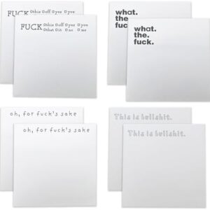 4/8 Pcs Funny Sticky Note, Funny Spoof Post-it Notes and Pens, Fuck Off Sticky Notes for Study Office Supplies, Notebook Labels, Unique Gift(8PCS)