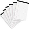Legal Pads 5×8 Inch Writing Pads for Office Note Pads 5×8 for Work 80 GSM Paper College Ruled Legal Pad To Do List Notepad 30 Sheets 6 Pack Notebook Writing Pad Notepads for Grocery List Shopping List