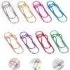 Paper Clip Pen Holder, Metal Pen Clips for Notebook – 8 Pcs Colorful Pen Clip Holder Planner Accessories, Colorful Cute Pen Clips (Only for Pens with a Thickness of Less Than 0.5 Inches)
